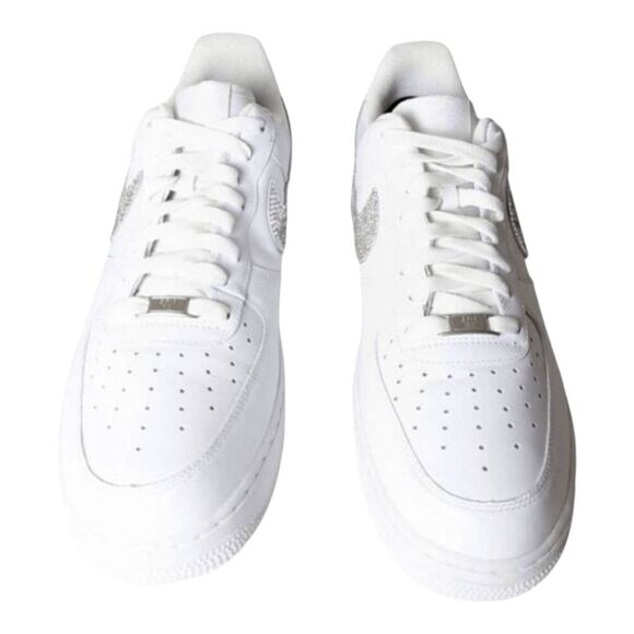 NIKE Air Force 1 Low Customised \'Swarovski\' Sneakers Size 12 main image 5